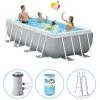Piscine Tubulaire Intex Rectangulaire 400x200x100 Cm - Avec Pompe De Filtration