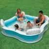 INTEX Piscine Gonflable Carrée Avec Sièges Bleu
