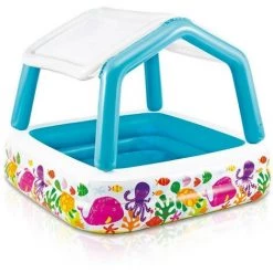 INTEX Piscine Gonflable "Pare-Soleil' Bleu