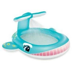 INTEX Piscine Fontaine Gonflable "Baleine" 201cm Bleu