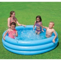 LTS FAFA Pataugeoire Pour Enfants, Pataugeoire à 3 Anneaux En Bleu Avec Patchs De Réparation, 147x33cm, Env. Piscine De 288 Litres 10 LTS FAFA Pataugeoire Pour Enfants, Pataugeoire à 3 Anneaux En Bleu Avec Patchs De Réparation, 147x33cm, Env. Piscine De 288 Litres -Piscine Soldes Boutique 58824805 4