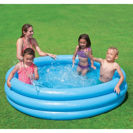 LTS FAFA Pataugeoire Pour Enfants, Pataugeoire à 3 Anneaux En Bleu Avec Patchs De Réparation, 147x33cm, Env. Piscine De 288 Litres 6 LTS FAFA Pataugeoire Pour Enfants, Pataugeoire à 3 Anneaux En Bleu Avec Patchs De Réparation, 147x33cm, Env. Piscine De 288 Litres – Image 4