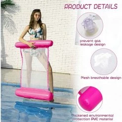 LTS FAFA Hamac Gonflable Piscine,Hamac Gonflable,Matelas Gonflable Flottant,Pliable Hamac D'eau,Hamac D'eau 4 En 1,Les Meilleurs Cadeaux D'été Pour Adultes Et Enfants (Rose) 9 LTS FAFA Hamac Gonflable Piscine,Hamac Gonflable,Matelas Gonflable Flottant,Pliable Hamac D'eau,Hamac D'eau 4 En 1,Les Meilleurs Cadeaux D'été Pour Adultes Et Enfants (Rose) -Piscine Soldes Boutique 58824900 3