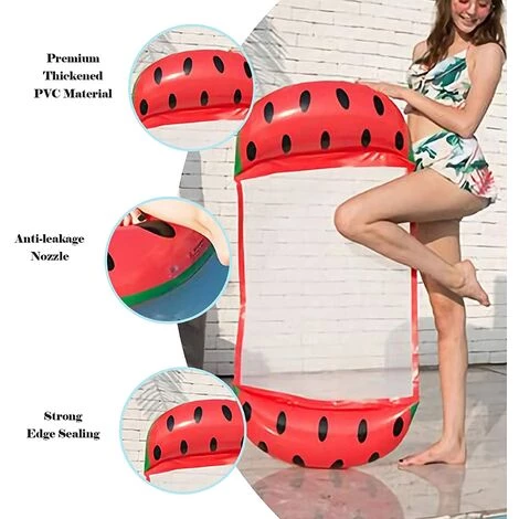 LTS FAFA Flotteur De Piscine Gonflable, Hamac à Eau, Hamac Gonflable Flottant De Piscine 4 En 1 (Selle, Chaise Longue, Hamac Et Dériveur), Bouee Piscine Portables, Pour Adultes & Enfants (Pastèque) 4 LTS FAFA Flotteur De Piscine Gonflable, Hamac à Eau, Hamac Gonflable Flottant De Piscine 4 En 1 (Selle, Chaise Longue, Hamac Et Dériveur), Bouee Piscine Portables, Pour Adultes & Enfants (Pastèque) – Image 2