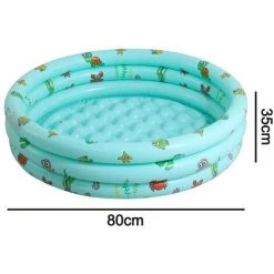 EINEMGELD Piscine Gonflable Pour Enfants, Piscine, Pataugeoire Ronde à 3 Anneaux Pour Bébé Pour L'extérieur Et L'intérieur, Piscine Pour Tout-petits, Piscine à Balles, Pêche, Centre De Jeux Pour Jardin. -Piscine Soldes Boutique 58996176 2