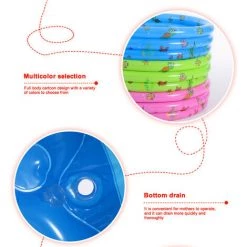 EINEMGELD Piscine Gonflable Pour Enfants, Piscine, Pataugeoire Ronde à 3 Anneaux Pour Bébé Pour L'extérieur Et L'intérieur, Piscine Pour Tout-petits, Piscine à Balles, Pêche, Centre De Jeux Pour Jardin. -Piscine Soldes Boutique 58996196 4