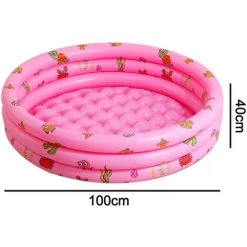 EINEMGELD Piscine Gonflable Pour Enfants, Piscine, Pataugeoire Ronde à 3 Anneaux Pour Bébé Pour L'extérieur Et L'intérieur, Piscine Pour Tout-petits, Piscine à Balles, Pêche, Centre De Jeux Pour Jardin. -Piscine Soldes Boutique 58996216 2