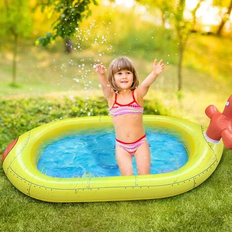 Ensoleillé Été Extérieur Piscine Gonflable Enfants Pataugeoire Avec Arroseur Jouet Fun Fontaine-pad Natation Playmat Bébé Tout-petit 4 Ensoleillé Été Extérieur Piscine Gonflable Enfants Pataugeoire Avec Arroseur Jouet Fun Fontaine-pad Natation Playmat Bébé Tout-petit – Image 2