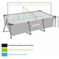 INTEX Piscine Tubulaire Metal Frame Junior Intex, L.3 X L.2 X H.0.75 M 7 INTEX Piscine Tubulaire Metal Frame Junior Intex, L.3 X L.2 X H.0.75 M -Piscine Soldes Boutique 59116724 3