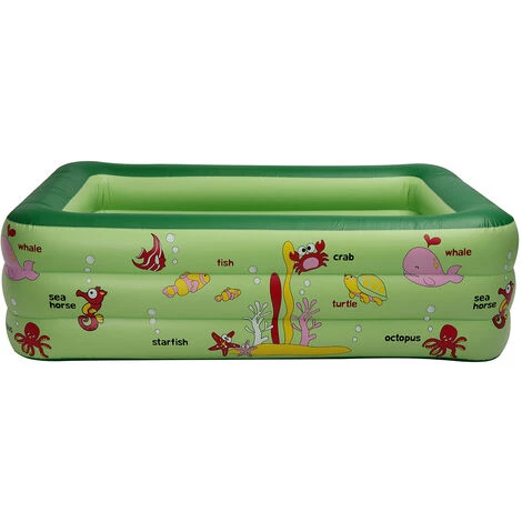 COXOLO Piscine Gonflable 3 Couches Rectangulaire 210 X 145 X 65 Cm 4 COXOLO Piscine Gonflable 3 Couches Rectangulaire 210 X 145 X 65 Cm – Image 2
