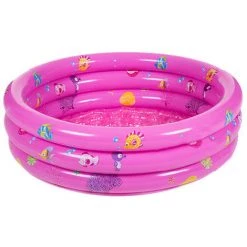 COXOLO Piscine Gonflable 3 Couches Ronde 100 X 30 Cm Rose