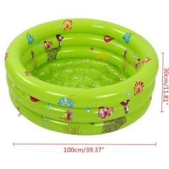 COXOLO Piscine Gonflable 3 Couches Ronde 100 X 30 Cm Rose -Piscine Soldes Boutique 59131436 3