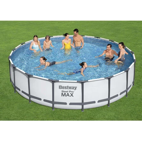 Piscine Hors-Sol Ronde Bestway 56462 Avec Pompe Filtrante Steel Pro Max 4 Piscine Hors-Sol Ronde Bestway 56462 Avec Pompe Filtrante Steel Pro Max – Image 2