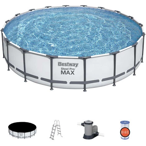 Piscine Hors-Sol Ronde Bestway 56462 Avec Pompe Filtrante Steel Pro Max 6 Piscine Hors-Sol Ronde Bestway 56462 Avec Pompe Filtrante Steel Pro Max – Image 4