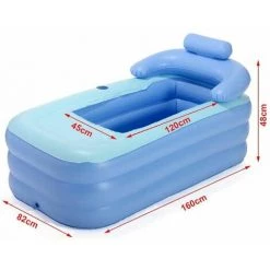LTS FAFA Portable Adulte Spa Pliable En PVC Baignoire De Bain Gonflable Piscine Enfant Piscine Gonflable Bleu -Piscine Soldes Boutique 59153762 3
