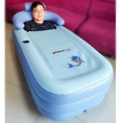 LTS FAFA Portable Adulte Spa Pliable En PVC Baignoire De Bain Gonflable Piscine Enfant Piscine Gonflable Bleu -Piscine Soldes Boutique 59153762 5