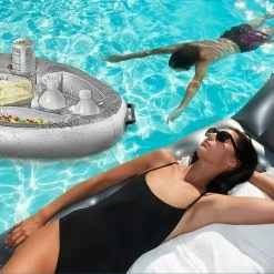 LTS FAFA Bar De Piscine Flottant, 8 Trous Bar Flottant Piscine, Gonflables Porte-Boissons, Plateau Gonflable Bar Flottant, Bar Flottant Spa, Portable -Piscine Soldes Boutique 59153785 3