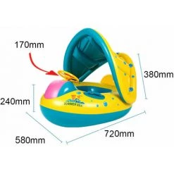 LTS FAFA Anneau De Natation Portable Pour Bébés Avec Pare-soleil Anneau De Natation Gonflable Pour Enfants -Piscine Soldes Boutique 59153792 5