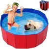 MACARON Pliable Piscine Baignoire,Piscine Chien Grand,Piscine Pour Animaux,Piscine Pliable Pour Chien,pour Chien/Chat Animal Extérieur Ou Intérieur(60*20cm)LO-Ron -Piscine Soldes Boutique 59333908 1