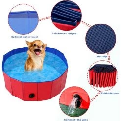 MACARON Pliable Piscine Baignoire,Piscine Chien Grand,Piscine Pour Animaux,Piscine Pliable Pour Chien,pour Chien/Chat Animal Extérieur Ou Intérieur(60*20cm)LO-Ron -Piscine Soldes Boutique 59333908 3