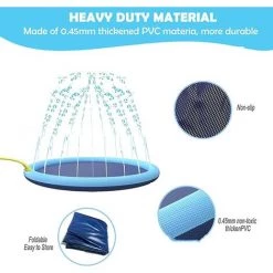 MACARON Piscine PVC Pliable Chien De Compagnie Enfants Bain Piscine Antidérapant Enfants Piscines À Balles Pour Jardin Patio Salle De Bains（100cm）LO-Ron -Piscine Soldes Boutique 59333913 3