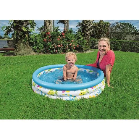 MACARON Piscine Pataugeoire Ocean Life 3 Boudins, Diamètre 122 Cm Hauteur 25 Cm LO-Ron 4 MACARON Piscine Pataugeoire Ocean Life 3 Boudins, Diamètre 122 Cm Hauteur 25 Cm LO-Ron – Image 2