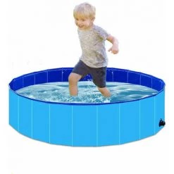 MACARON Piscine Pour Chien Bassin De Baignade Animaux De Compagnies Pliable Bain Baignoire Pour Grand Pour Chien Baignoire En PVC Resistant D'Été Extérieur Ou Intérieur (60X20cm)LO-Ron -Piscine Soldes Boutique 59333931 5