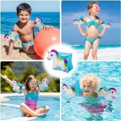 MACARON Brassard Piscine Enfant Gonflable Pour Plage Piscine Intérieure Brassards De Natation Dessinée Anneau De Natation Convient Aux Enfants De 2 à 6 Ans (1 Paire)LO-Ron -Piscine Soldes Boutique 59333970 5