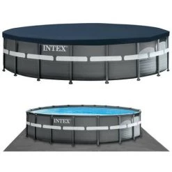 Piscine Ronde Intex Ultra Frame XTR Ø 549 Cm Hors Sol Couleur Gris 26330NP | Graphite -Piscine Soldes Boutique 59337303 3