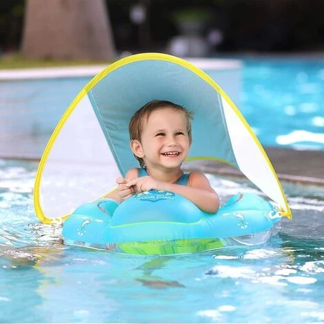 ZOLGINAH Ouée Bébé, Bouee Pour Bebe, Bébé Siège De Piscine Avec Auvent Amovible De Bouee Bebe, Bouée Gonflable Pour Enfants Anneau De Natation, Bouee Bebe Piscine Pour 6 - 36 Mois (L) 4 ZOLGINAH Ouée Bébé, Bouee Pour Bebe, Bébé Siège De Piscine Avec Auvent Amovible De Bouee Bebe, Bouée Gonflable Pour Enfants Anneau De Natation, Bouee Bebe Piscine Pour 6 - 36 Mois (L) – Image 2