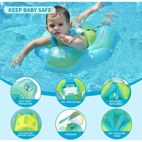 ZOLGINAH Ouée Bébé, Bouee Pour Bebe, Bébé Siège De Piscine Avec Auvent Amovible De Bouee Bebe, Bouée Gonflable Pour Enfants Anneau De Natation, Bouee Bebe Piscine Pour 6 - 36 Mois (L) 6 ZOLGINAH Ouée Bébé, Bouee Pour Bebe, Bébé Siège De Piscine Avec Auvent Amovible De Bouee Bebe, Bouée Gonflable Pour Enfants Anneau De Natation, Bouee Bebe Piscine Pour 6 - 36 Mois (L) – Image 4