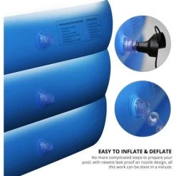 ZOLGINAH Piscines Gonflables, Piscine Familiale Pour Jardin Piscine Gonflable Rectangulaire Convient Aux Adultes Et Aux Enfant Pour Organiser Des Fêtes Aquatiques Dans Cour (210 X 150 X 60 Cm) 11 ZOLGINAH Piscines Gonflables, Piscine Familiale Pour Jardin Piscine Gonflable Rectangulaire Convient Aux Adultes Et Aux Enfant Pour Organiser Des Fêtes Aquatiques Dans Cour (210 X 150 X 60 Cm) -Piscine Soldes Boutique 59344205 5