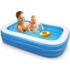 ZOLGINAH Piscine Gonflable, Piscine Gonflable Rectangulaire, Piscines Familiales De Grande Taille - Épaisseur 0,4 Mm - Pour Adultes Et Enfants - Intérieur Et Extérieur (260 X 170 X 56 Cm)