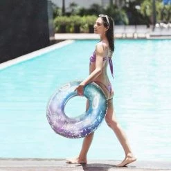 ZOLGINAH Bouée Gonflable,Flotteurs De Piscine Gonflables, Jouets De Balle Flottants Pour Adultes Et Enfants, Jouets De Plage De Piscine D'été, , Anneau De Natation Flottant-90 #-Ciel Étoilé -Piscine Soldes Boutique 59345071 3