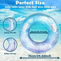 ZOLGINAH Bouée Gonflable,Flotteurs De Piscine Gonflables, Jouets De Balle Flottants Pour Adultes Et Enfants, Jouets De Plage De Piscine D'été, , Anneau De Natation Flottant-90 #-Ciel Étoilé -Piscine Soldes Boutique 59345071 4