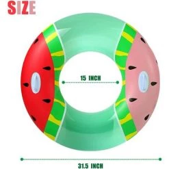 ZOLGINAH Bouée Gonflable, Durable Ronde Gonflable Avec Poignée Matelas D'air Pneumatique Radeau De Piscine Gonflable Flottant Piscine Flottante Anneau Adulte De Taille (Couleur Pastèque) -Piscine Soldes Boutique 59345303 2