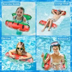 ZOLGINAH Hamac Flottant Piscine Pour Enfants, 2 Pièces Hamac Gonflable Pour Piscine Avec Anneau De Bain Pastèque Et Ballon De Plage, Multi-Usage Hamac De Piscine Portable Pour Garçons Et Filles (4Pcs) 9 ZOLGINAH Hamac Flottant Piscine Pour Enfants, 2 Pièces Hamac Gonflable Pour Piscine Avec Anneau De Bain Pastèque Et Ballon De Plage, Multi-Usage Hamac De Piscine Portable Pour Garçons Et Filles (4Pcs) -Piscine Soldes Boutique 59346595 3