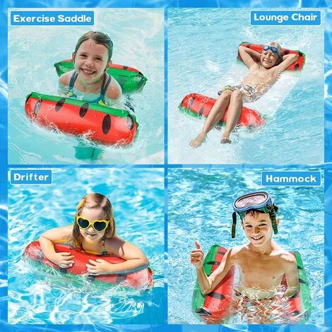 ZOLGINAH Hamac Flottant Piscine Pour Enfants, 2 Pièces Hamac Gonflable Pour Piscine Avec Anneau De Bain Pastèque Et Ballon De Plage, Multi-Usage Hamac De Piscine Portable Pour Garçons Et Filles (4Pcs) 5 ZOLGINAH Hamac Flottant Piscine Pour Enfants, 2 Pièces Hamac Gonflable Pour Piscine Avec Anneau De Bain Pastèque Et Ballon De Plage, Multi-Usage Hamac De Piscine Portable Pour Garçons Et Filles (4Pcs) – Image 3