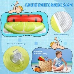 ZOLGINAH Hamac Flottant Piscine Pour Enfants, 2 Pièces Hamac Gonflable Pour Piscine Avec Anneau De Bain Pastèque Et Ballon De Plage, Multi-Usage Hamac De Piscine Portable Pour Garçons Et Filles (4Pcs) 10 ZOLGINAH Hamac Flottant Piscine Pour Enfants, 2 Pièces Hamac Gonflable Pour Piscine Avec Anneau De Bain Pastèque Et Ballon De Plage, Multi-Usage Hamac De Piscine Portable Pour Garçons Et Filles (4Pcs) -Piscine Soldes Boutique 59346595 4