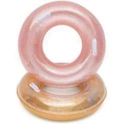 ZOLGINAH Bouée Gonflable, Durable Ronde Gonflable Avec Poignée Matelas D'air Pneumatique Radeau De Piscine Gonflable Flottant Piscine Flottante Anneau Adulte De Taille 120cm-Cercle Rose -Piscine Soldes Boutique 59346596 5