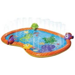 MACARON Tapis De Jeu Gonflable Durable Et Portable Pour Arroser Et éclabousser La Piscine - Jouets Essentiels Pour Enfants En Plein Air - Activités Familiales - Vie Marine - Tapis En PVC LO-Ron