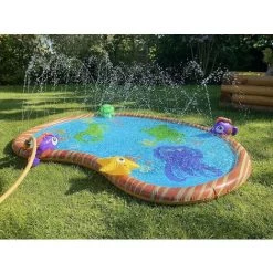 MACARON Tapis De Jeu Gonflable Durable Et Portable Pour Arroser Et éclabousser La Piscine - Jouets Essentiels Pour Enfants En Plein Air - Activités Familiales - Vie Marine - Tapis En PVC LO-Ron -Piscine Soldes Boutique 59402292 5