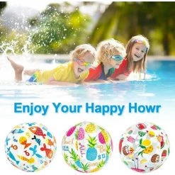 MACARON Ballon De Plage En PVC Gonflables De Balles De Plage Petit Ballon De Plage Gonflable Plage Balles De Sport Interactifs Pour Piscine Extérieure LO-Ron -Piscine Soldes Boutique 59402302 2