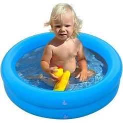 MACARON Pataugeoire Gonflable Pour Bébé - Portable - 65 Cm - Bleu LO-Ron -Piscine Soldes Boutique 59402389 3