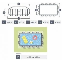 Piscine Rectangulaire Intex 549x274 Cm Hors Sol Couleur Gris 26356NP | Gris -Piscine Soldes Boutique 59455982 5