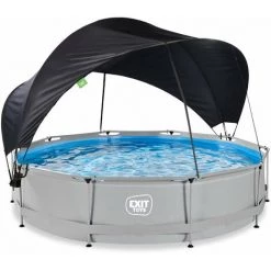 EXIT TOYS Piscine EXIT Soft Grey ø360x76cm Avec Pompe Filtrante Et Voile D'ombrage - Gris - Gris -Piscine Soldes Boutique 59507888 3