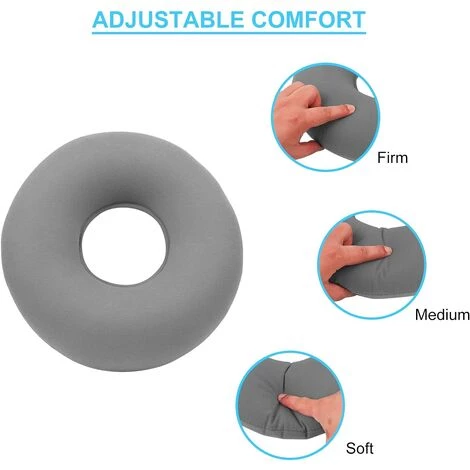 HEGUYEY Coussin Hémorroïdes Gonflable Avec Siège Orthopédique – Anneau De Siège Hémorroïdes Decubé Avec Pompe, Donut Avec Coussin Pour Siège, 1 Pièce 4 HEGUYEY Coussin Hémorroïdes Gonflable Avec Siège Orthopédique – Anneau De Siège Hémorroïdes Decubé Avec Pompe, Donut Avec Coussin Pour Siège, 1 Pièce – Image 2