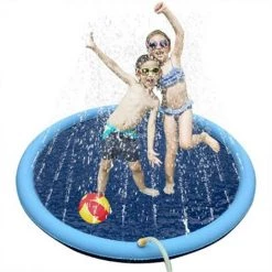 FR-LIFE Tapis Jet D'eau,BR-Vie 170cm Tapis De Pulvérisation D'eau PVC, Splash Pad Antidérapant, Jeux D'eau Exterieur Pour Enfants Dans Jardin -Piscine Soldes Boutique 59637658 5