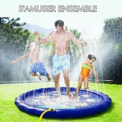 FR-LIFE Tapis Enfant De Jet D'eau, BR-Vie Tapis De Pulvérisation D'éclaboussure D'eau Splash Sprinkle Play Mat Pour Activités De Plein Air Partie De Natation De L'été Pour Enfant Garçons Et Filles -Piscine Soldes Boutique 59637858 4
