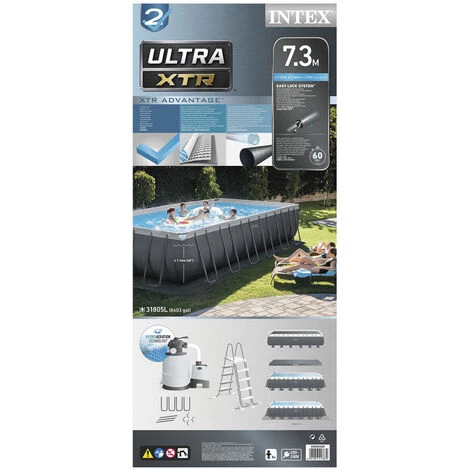 Piscine Tubulaire Intex Rectangulaire 732x366x132 Cm - Accessoires Inclus 7 Piscine Tubulaire Intex Rectangulaire 732x366x132 Cm - Accessoires Inclus – Image 5